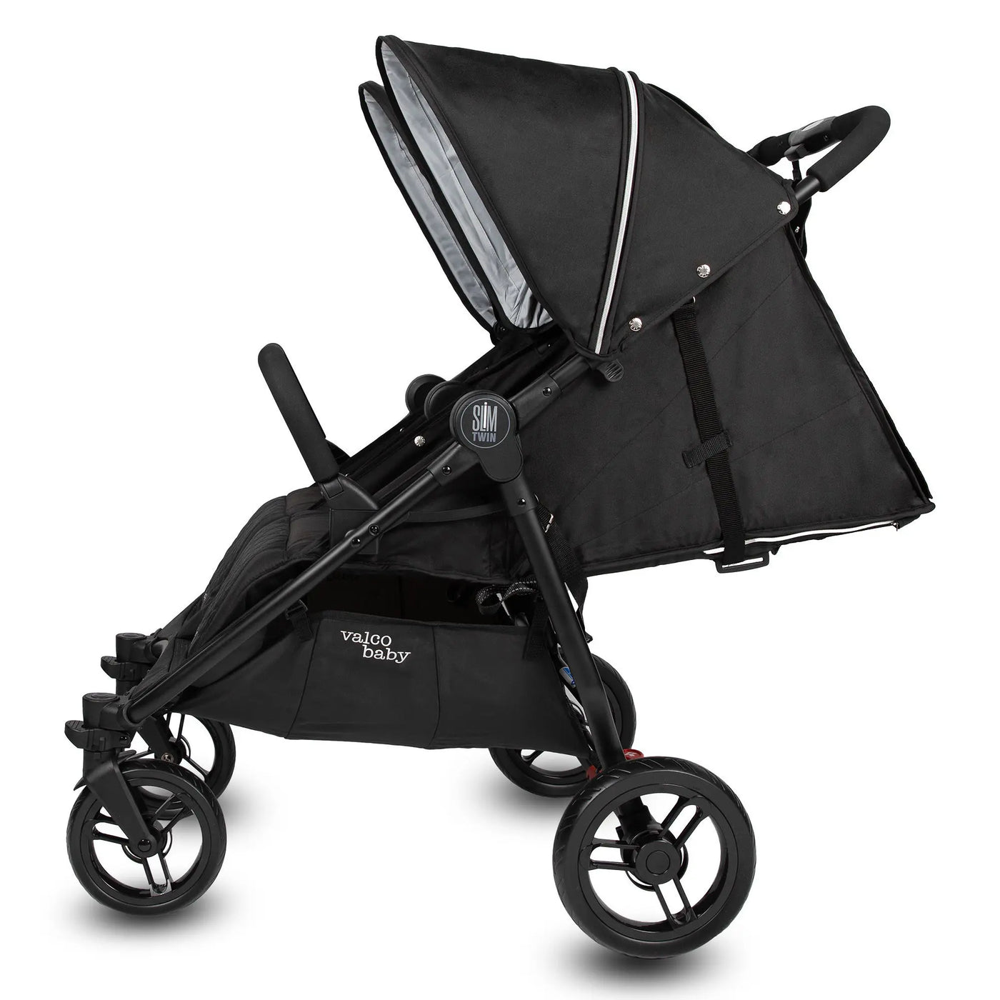 Valco Baby Slim Twin Stroller in Licorice