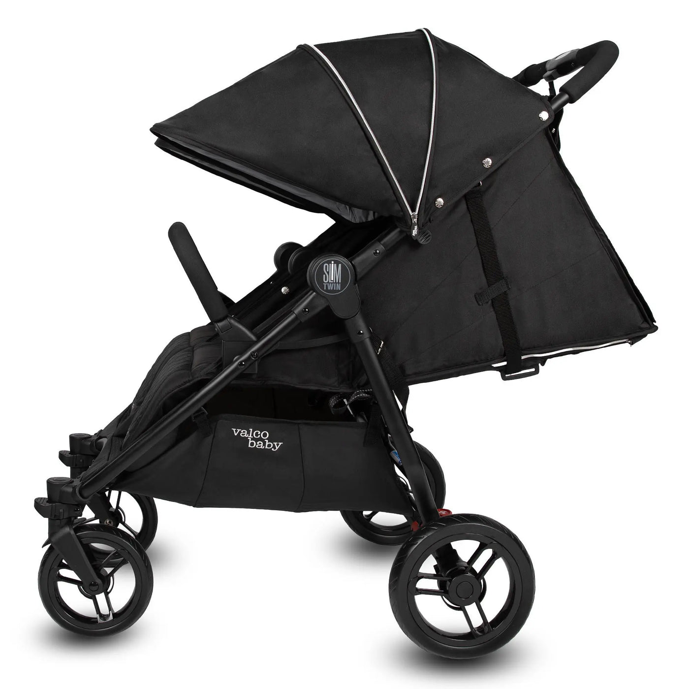 Valco Baby Slim Twin Stroller in Licorice