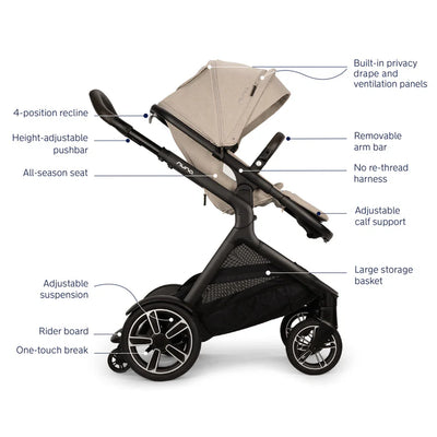 Nuna DEMI Next Stroller and Rider Board