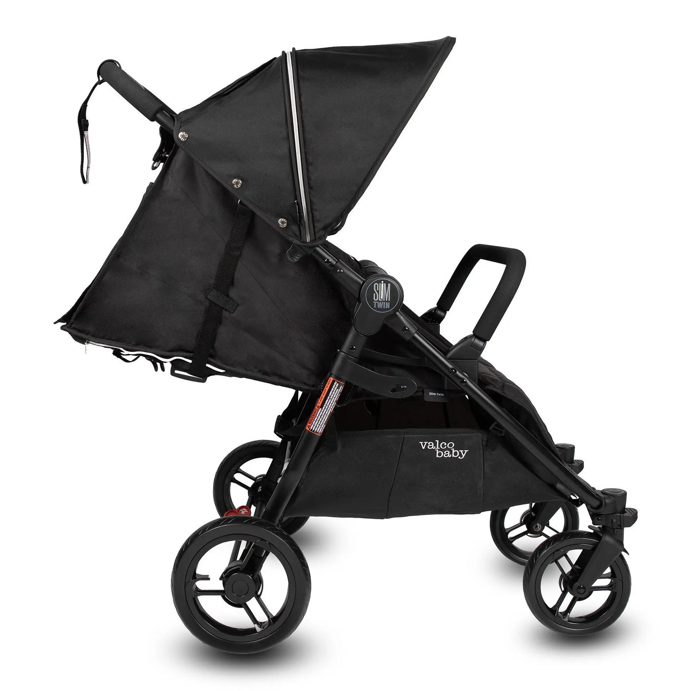 Valco Baby Slim Twin Stroller in Licorice