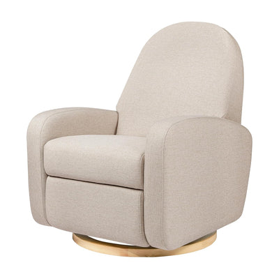 Babyletto Nami Electronic Recliner and Swivel Glider in Cream Eco Performance Fabric with USB Port