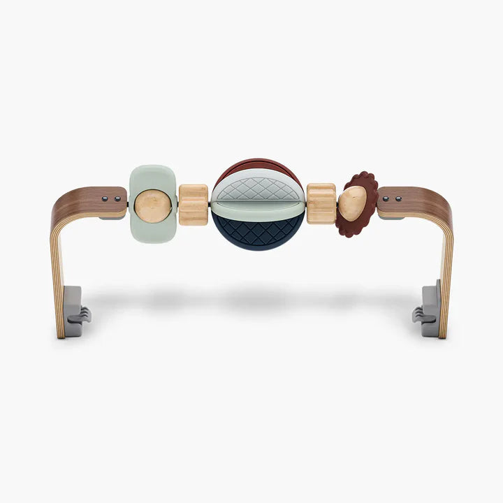 UPPAbaby Mira Bouncer Wonder Wheel Toy Bar – Multicolor | Walnut Wood