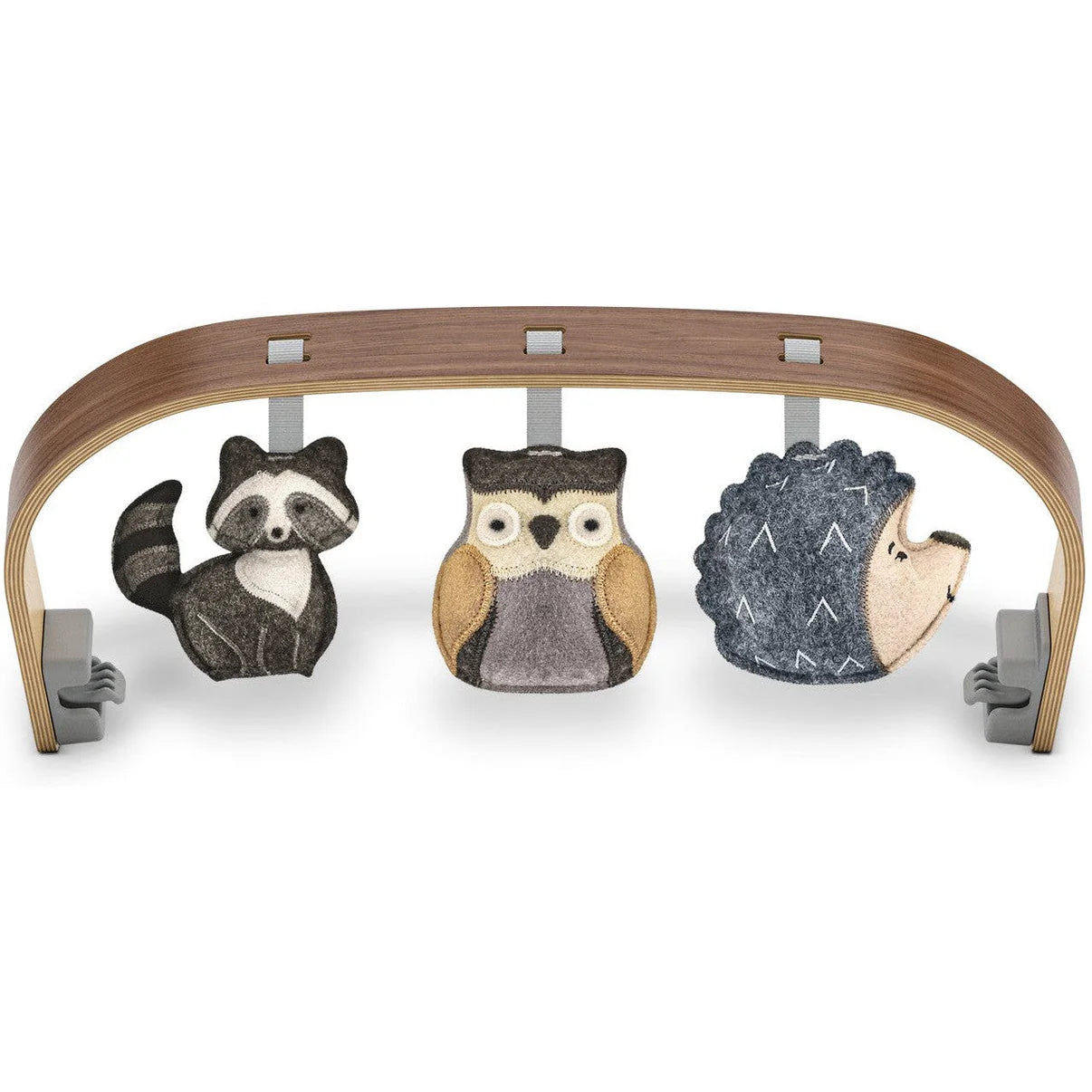 UPPAbaby Mira Bouncer Forest Fun Toy Bar - Grey | Walnut Wood