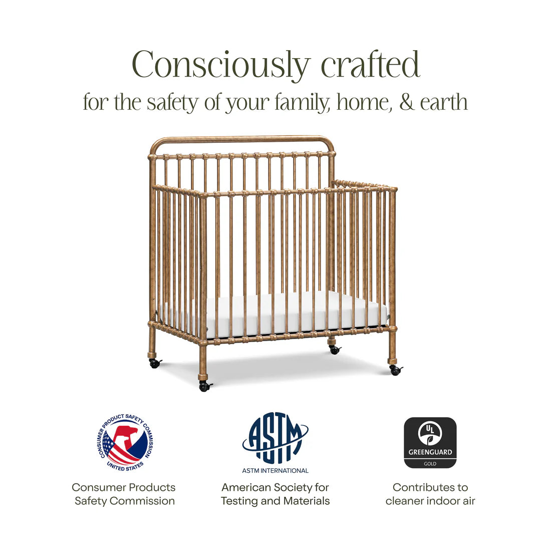 Winston 4 in 1 Convertible Mini Crib