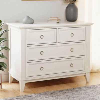 Emma Regency 4 Drawer Dresser in Warm White