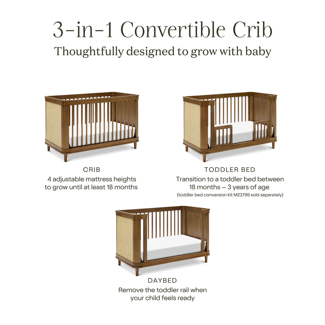 Namesake Marin 3 in 1 Convertible Crib