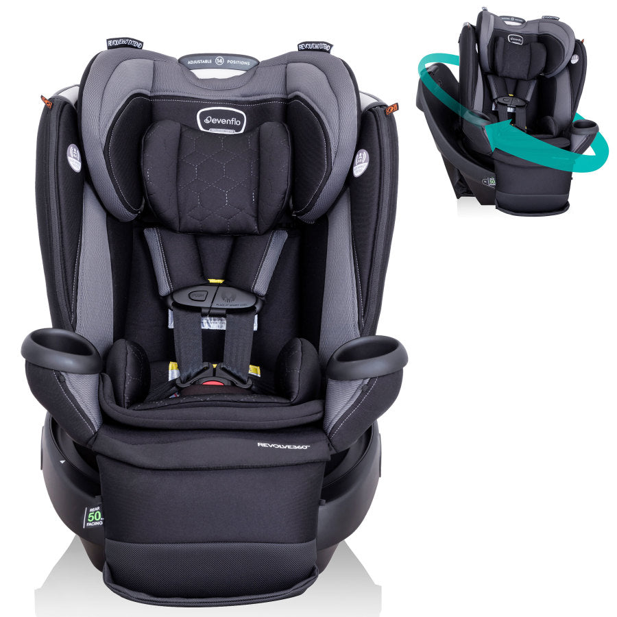 Evenflo Revolve360 Extend Rotational All-in-One Convertible Car Seat with Quick Clean Cover