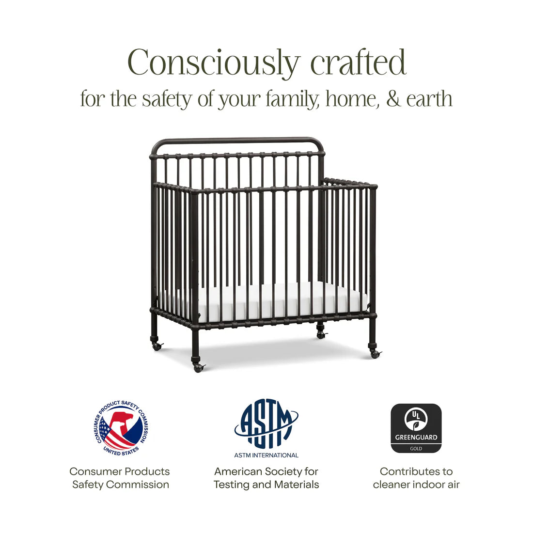 Winston 4 in 1 Convertible Mini Crib