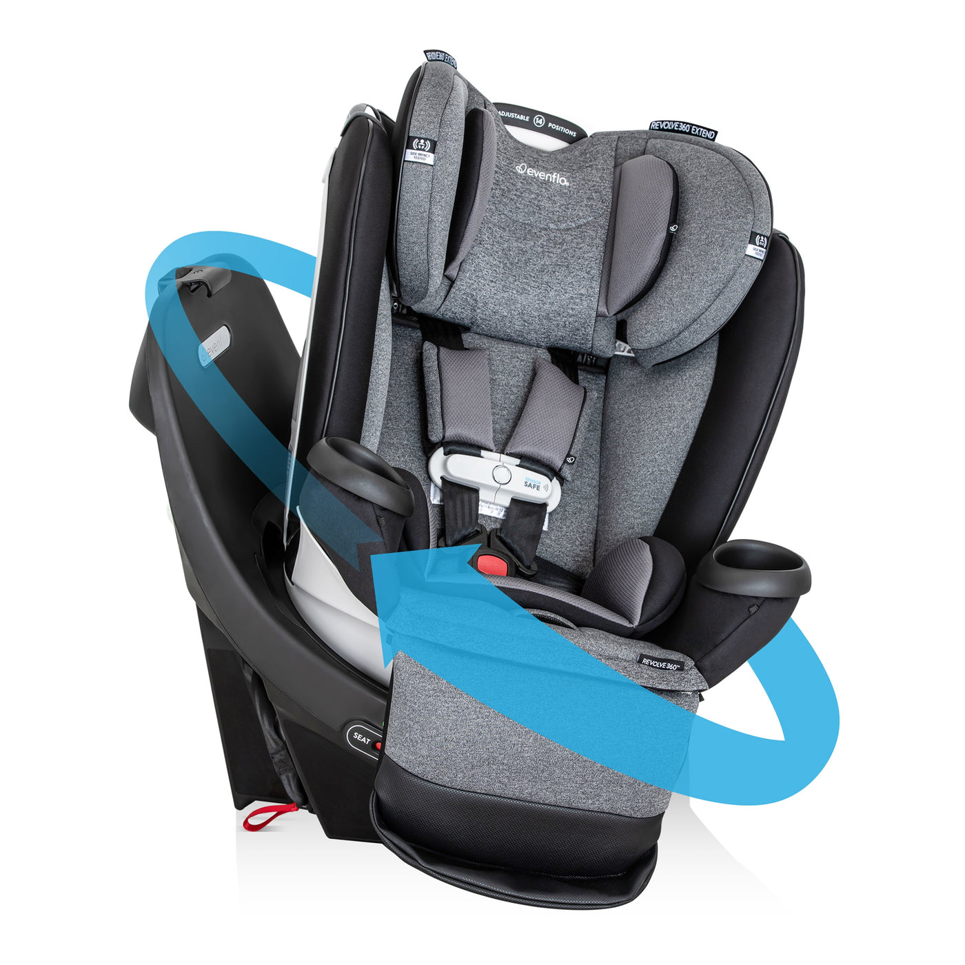 Evenflo Revolve360 Extend All-in-One Rotational Car Seat with SensorSafe