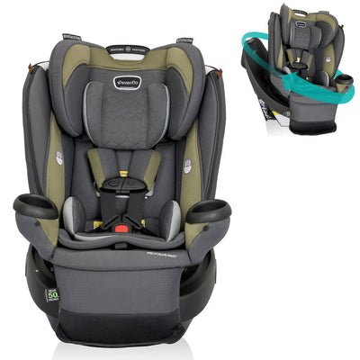 Evenflo Revolve360 Extend Rotational All-in-One Convertible Car Seat with Quick Clean Cover