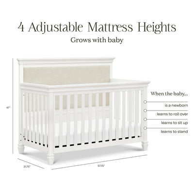 Darlington 4 in 1 Convertible Crib in Warm White