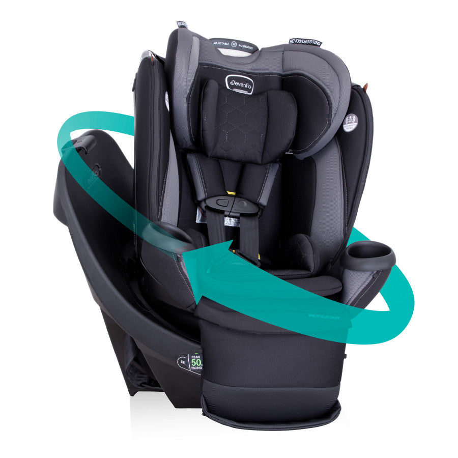 Evenflo Revolve360 Extend Rotational All-in-One Convertible Car Seat with Quick Clean Cover