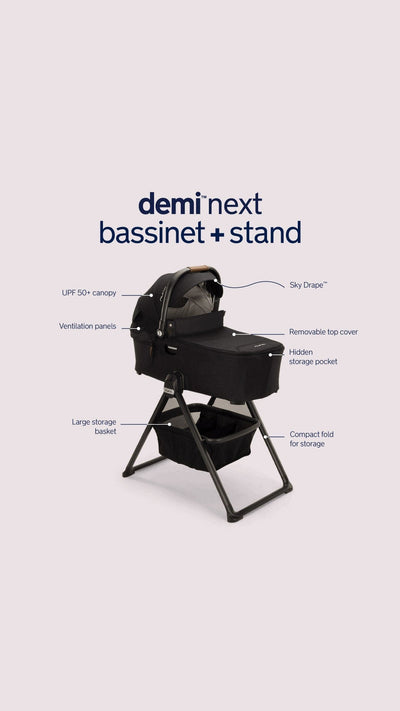 Nuna DEMI next bassinet + stand - Granite