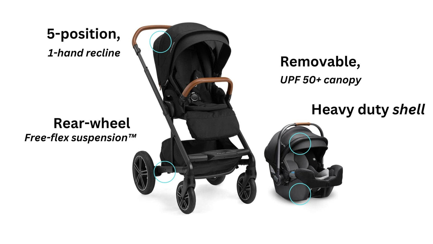 Nuna MIXX Next Stroller with Magnetic Buckle + Pipa RX