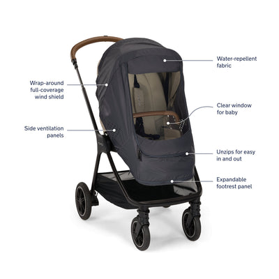 Nuna Stroller Wind Cover in Indigo