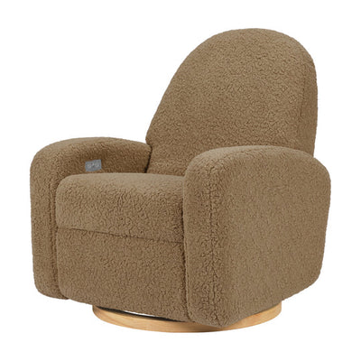 Babyletto Nami Electronic Recliner and Swivel Glider in Boucle Fabric with USB Port