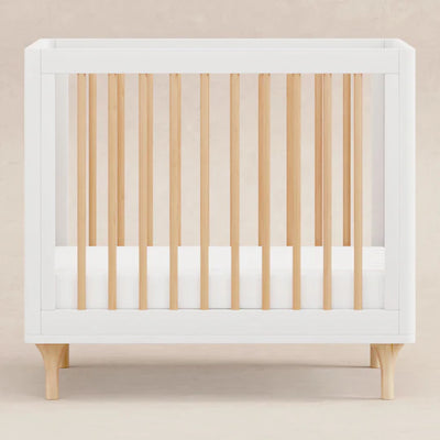 Lolly 4 in 1 Convertible Mini Crib and Twin Bed w/Toddler Bed Conversion Kit in White/Natural