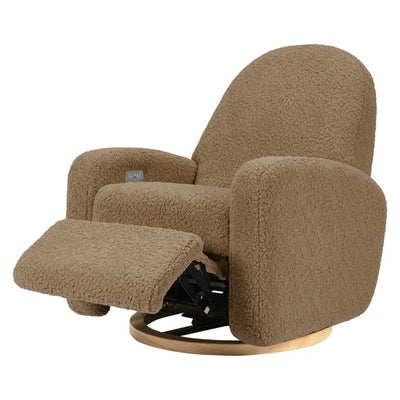 Babyletto Nami Electronic Recliner and Swivel Glider in Boucle Fabric with USB Port