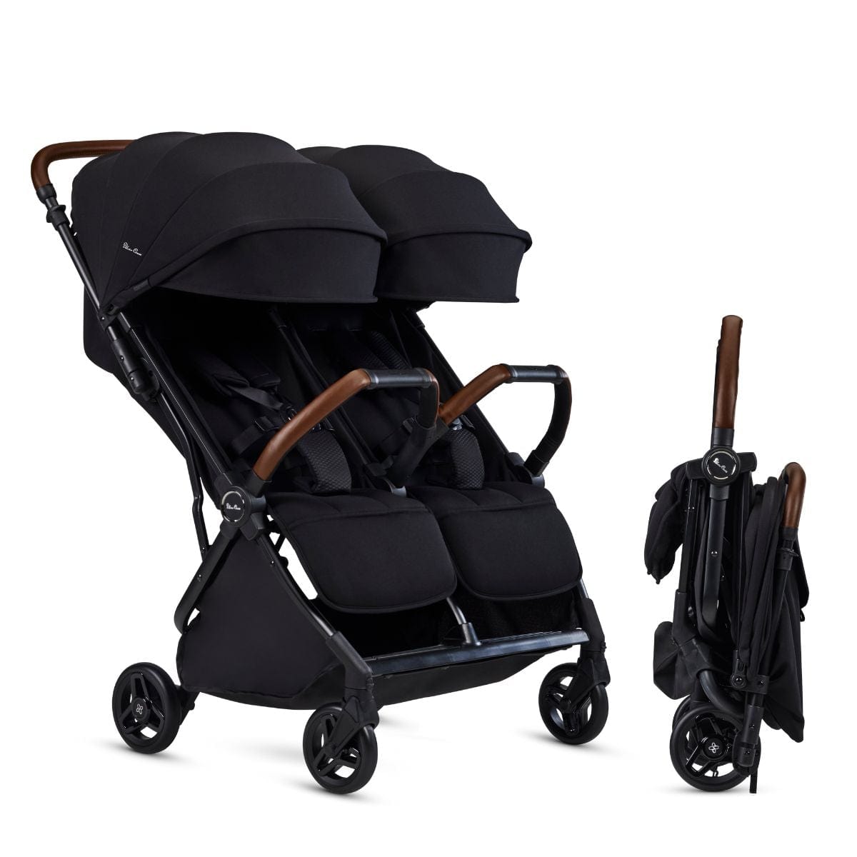 Silver Cross Jet Double Stroller - Black