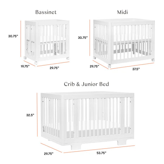 Babyletto Yuzu 8 in 1 Convertible Crib with All-Stages Conversion Kits