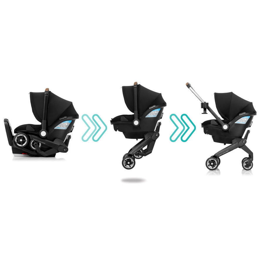 Evenflo Shyft DualRide Infant Car Seat Stroller Combo with Carryall Storage