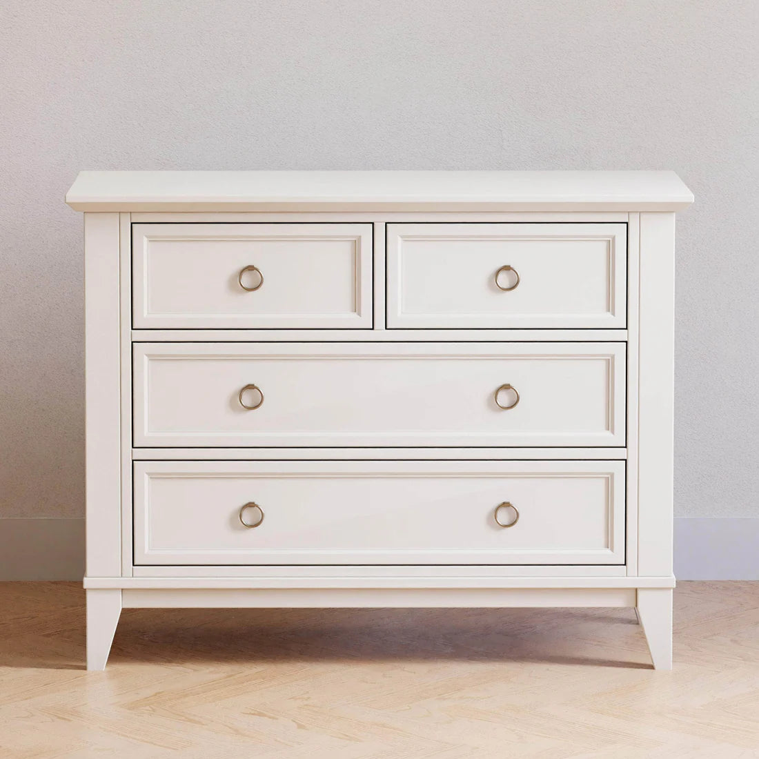 Emma Regency 4 Drawer Dresser in Warm White