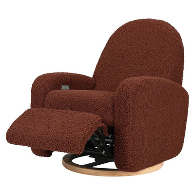 Babyletto Nami Electronic Recliner and Swivel Glider in Boucle Fabric with USB Port