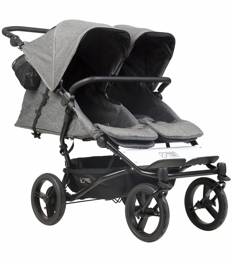 Mountain Buggy Duet Luxury Stroller with Satchel Bag Clips Herringbo piccolinobaby